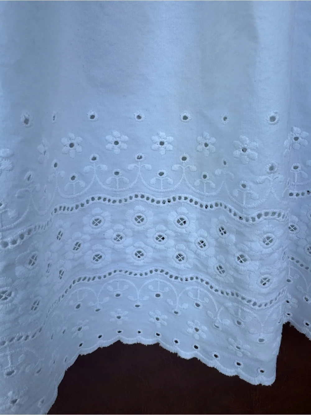 Hanna Andersson Girls White Eyelet Sundress Dress Size 5 110 Cotton Summer